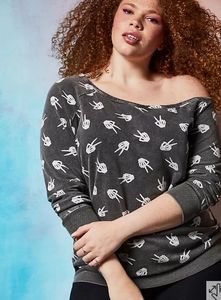 LOVESICK PEACE SKELETON – BLACK FRENCH TERRY OFF S